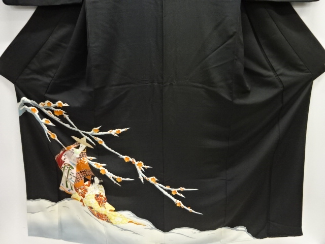 大正ロマン 娘に枝梅模様留袖(比翼付き)